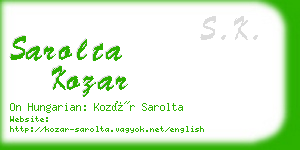 sarolta kozar business card